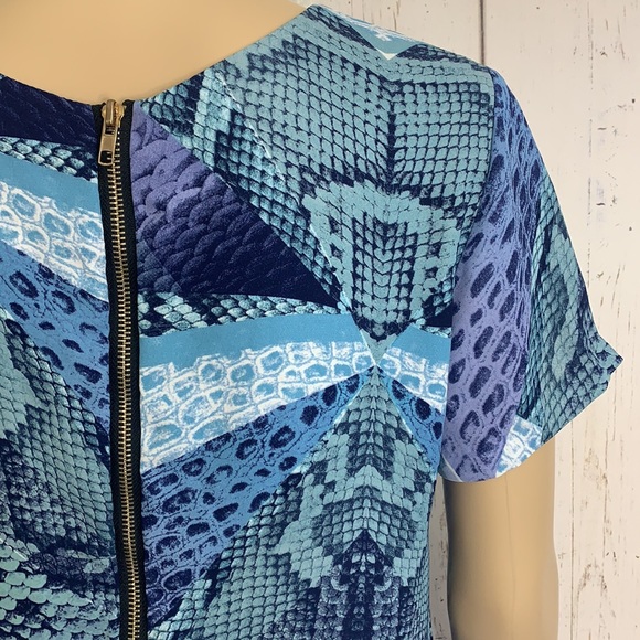 Olivaceous Snake Skin Pattern Mini Dress - Picture 9 of 12